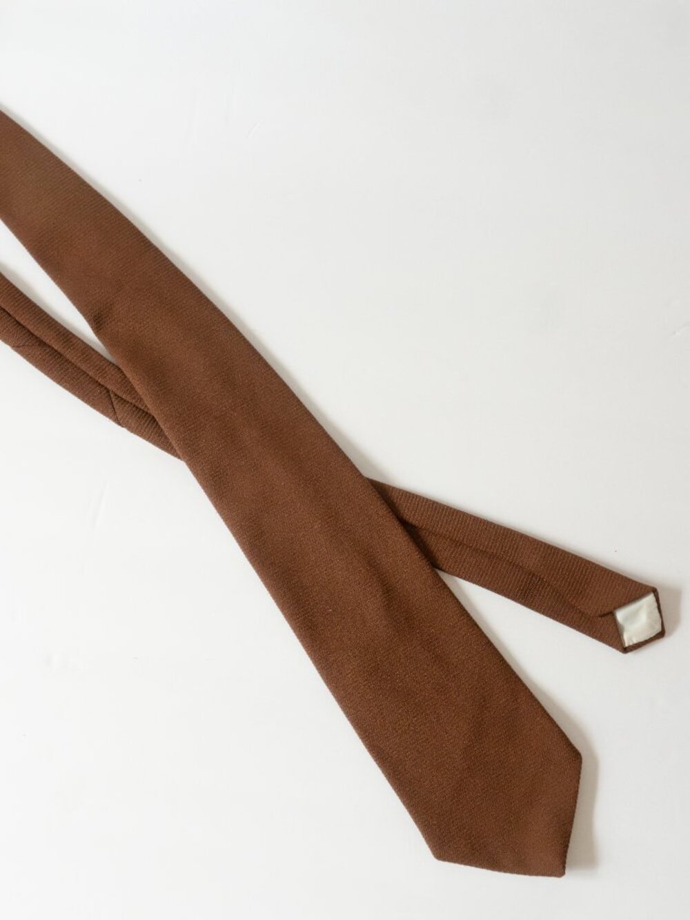 Vintage 1970s Penneys Towncraft Men’s Brown Wide Tie 4” Polyester Necktie Tie